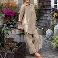 Elegant Cotton Linen 2-Piece Outfit for Everyday Comfort – Sophia
