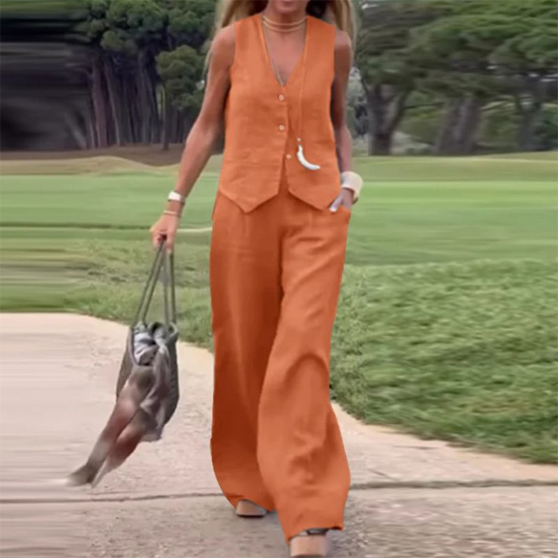 Women's Wide-Leg Suit Pants with Contemporary Style - Sophia
