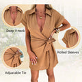 Elegant Wrap V-Neck Romper for a Stylish Look – Sophia