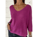 Oversized Batwing Sleeve Knit Blouse, Cozy & Trendy – Olivia