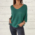Oversized Batwing Sleeve Knit Blouse, Cozy & Trendy – Olivia