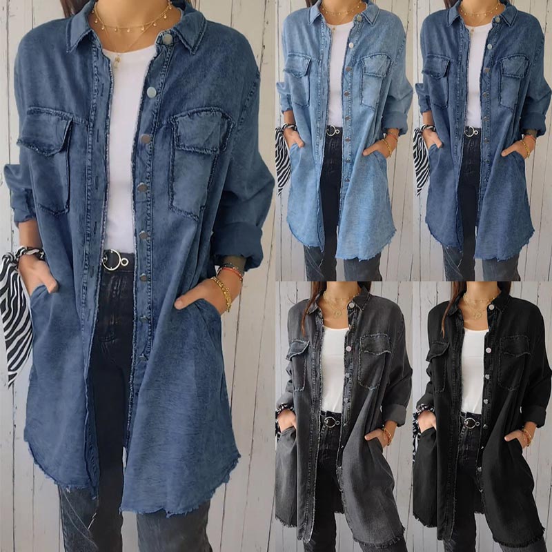 Effortless Button-Down Coat with Structured Lapel Collar – Sophia