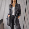 Effortless Button-Down Coat with Structured Lapel Collar – Sophia