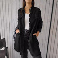 Effortless Button-Down Coat with Structured Lapel Collar – Sophia