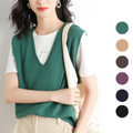 Soft and Lightweight V-Neck Sleeveless Vest for Women – Sophia