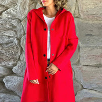 Insulated Mid-Length Hooded Winter Coat, Unisex Style – Alex