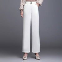 Elegant High-Waisted Work Pants, Stretchy & Comfortable Fit – Emily