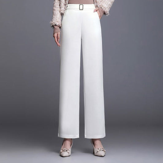 Elegant High-Waisted Work Pants, Stretchy & Comfortable Fit – Emily