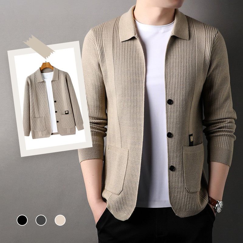 Men's Fashionable Long Sleeve Knit Overcoat – James