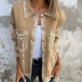 Trendy Women's Long Sleeve Jacket with Functional Pockets – Sophia