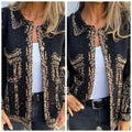 Trendy Women's Long Sleeve Jacket with Functional Pockets – Sophia