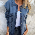 Trendy Women's Long Sleeve Jacket with Functional Pockets – Sophia