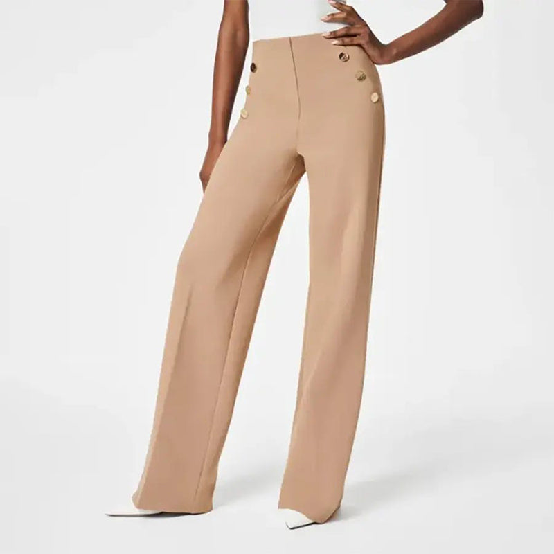 Core-Shaping Wide-Leg Pants with Functional Pockets – Sophia