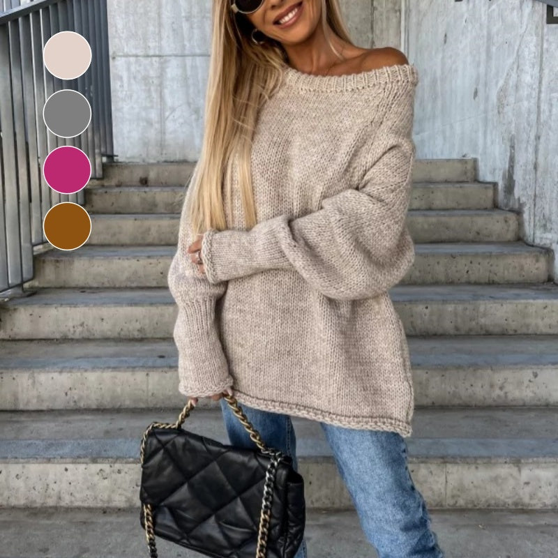 Trendy Knit Pullover with Long Sleeves for Fall – Olivia