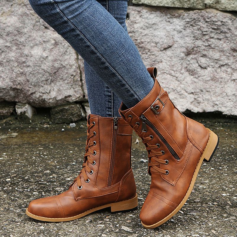 Supportive Orthopedic Leather Boots with Arch Comfort – Emily