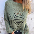 Chic Loose Knit Hollow Out Sweater for Women – Emily
