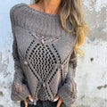Chic Loose Knit Hollow Out Sweater for Women – Emily