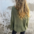 Chic Loose Knit Hollow Out Sweater for Women – Emily