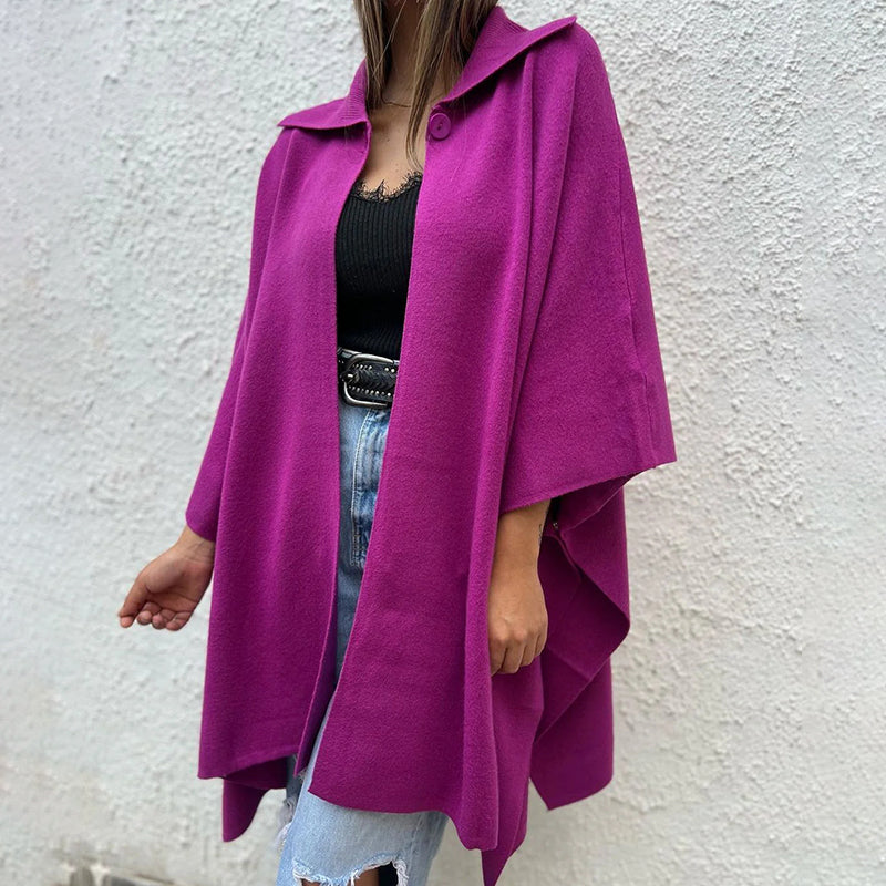 Elegant Buttonless Lapel Coat for a Timeless Look – Emily