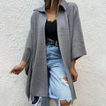 Elegant Buttonless Lapel Coat for a Timeless Look – Emily