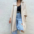 Elegant Buttonless Lapel Coat for a Timeless Look – Emily