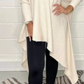Stylish Knit Sweater with Unique Hemline Detail – Olivia