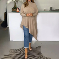 Stylish Knit Sweater with Unique Hemline Detail – Olivia