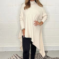 Stylish Knit Sweater with Unique Hemline Detail – Olivia
