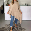 Stylish Knit Sweater with Unique Hemline Detail – Olivia