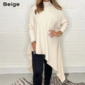 Stylish Knit Sweater with Unique Hemline Detail – Olivia