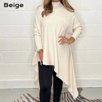Stylish Knit Sweater with Unique Hemline Detail – Olivia