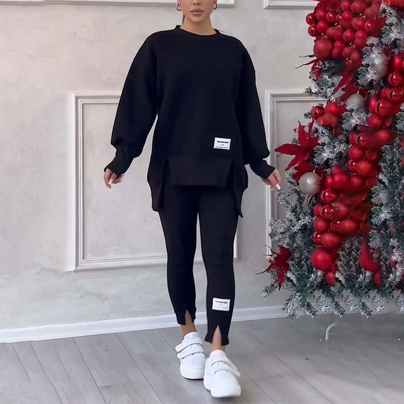 Comfortable Sweatshirt and Leggings Lounge Set for Women – Emma