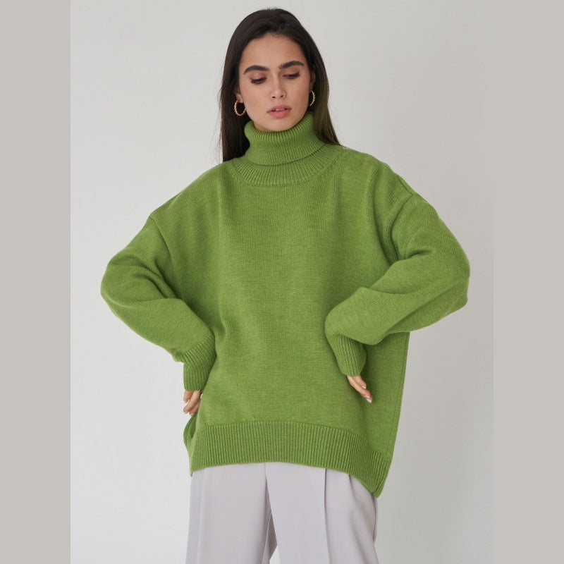 Cozy Turtleneck Knit Sweater for Women, Soft & Warm Pullover – Emily