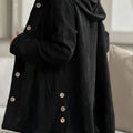 Cozy Hooded Button-Up Coat with Warm Lining – Emily