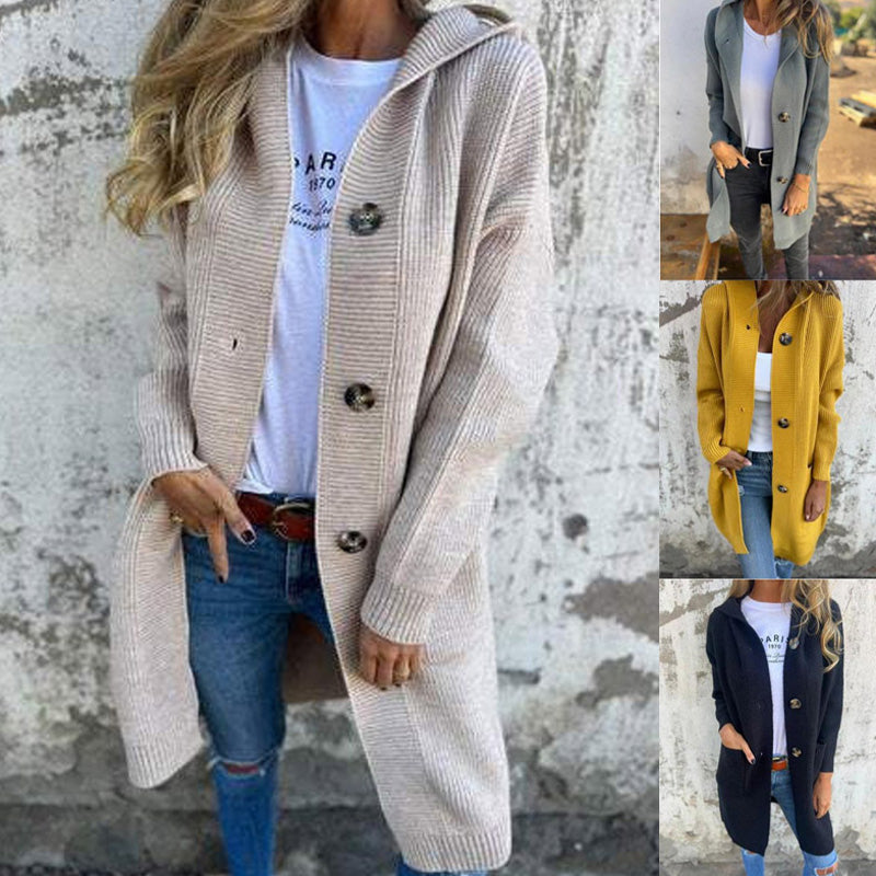 Trendy Hooded Cardigan for Women with Spacious Pockets – Grace