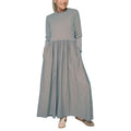 Knitted Midi Dress with Practical Pockets and Cozy Sleeves – Emily
