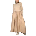 Functional Cotton Midi Dress with Stylish Pockets – Amelia