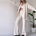 Trendy Knitwear Set with Crop Top and Pants – Emma