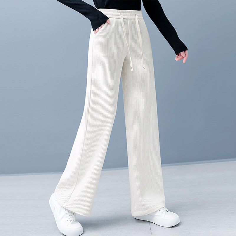 Ultra-Cozy Wide-Leg Fleece Lounge Pants for Women – Sophia