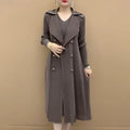 Chic Pleated Two-Piece Trench Coat with Timeless Design for Women - Clara