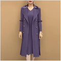 Chic Pleated Two-Piece Trench Coat with Timeless Design for Women - Clara