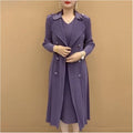 Chic Pleated Two-Piece Trench Coat with Timeless Design for Women - Clara