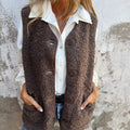 Warm Sleeveless Vest for Women with Handy Pockets – Emily