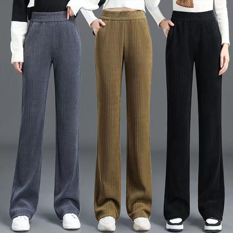 Relaxed Fit Wide-Leg Pants with Elastic Waist – Sophia