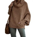 Casual Batwing Sleeve Cowl Neck Sweater with Functional Pocket – Olivia