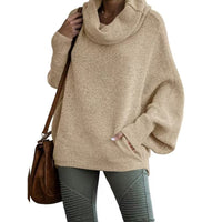 Casual Batwing Sleeve Cowl Neck Sweater with Functional Pocket – Olivia