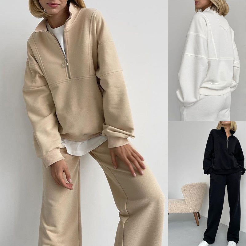 Trendy Oversized Sweatshirt & Jogger Set for Effortless Chic – Olivia