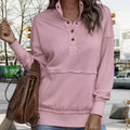 Minimalist Stand Collar Pullover for Women, Lightweight & Stylish – Emily