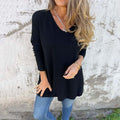 Trendy Knit V-Neck Tunic Top Perfect for Layering – Olivia