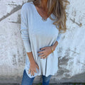 Trendy Knit V-Neck Tunic Top Perfect for Layering – Olivia